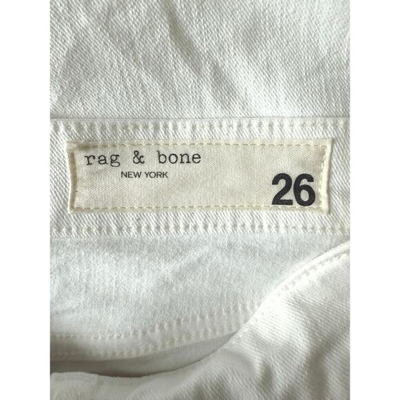 Rag & Bone Dre Low Rise Slim Boyfriend Jean Size 26 White Denim - Picture 10 of 12